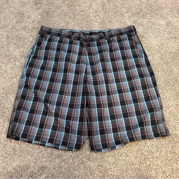 Hogan Plaid Flat Front Shorts 36W - Picture 3 of 9